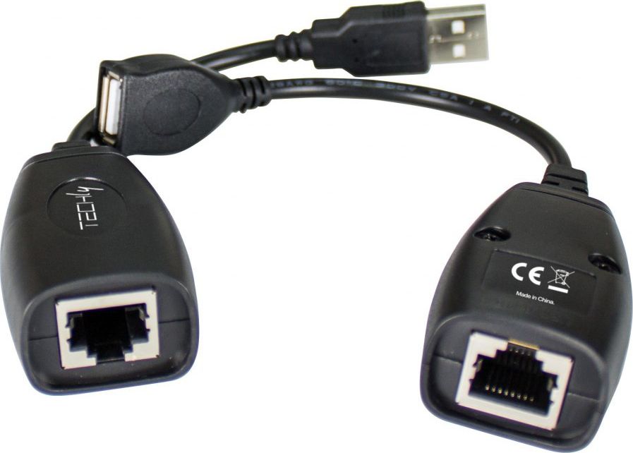 Adapter USB Techly Czarny  (IUSB-EXTENDTY5) IUSB-EXTENDTY5 (8059018361322)