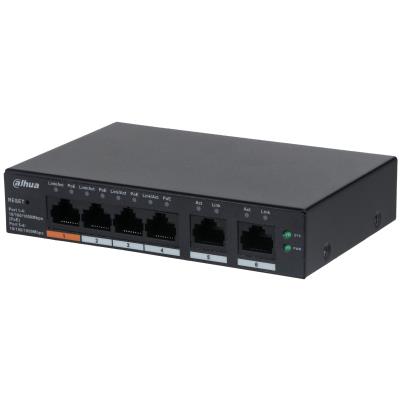 Switch|DAHUA|CS4006-4GT-60|Type L2|Desktop/pedestal|PoE ports 4|60 Watts|DH-CS4006-4GT-60 komutators