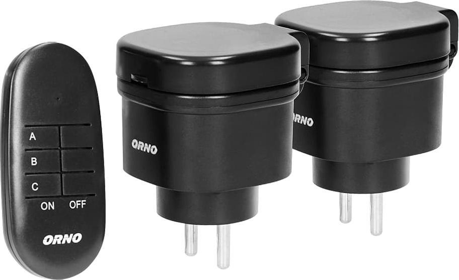 Orno Zestaw bezprzewodowych mini gniazd sterowanych pilotem 2+1, IP44 OR-GB-441 (5908254844126)