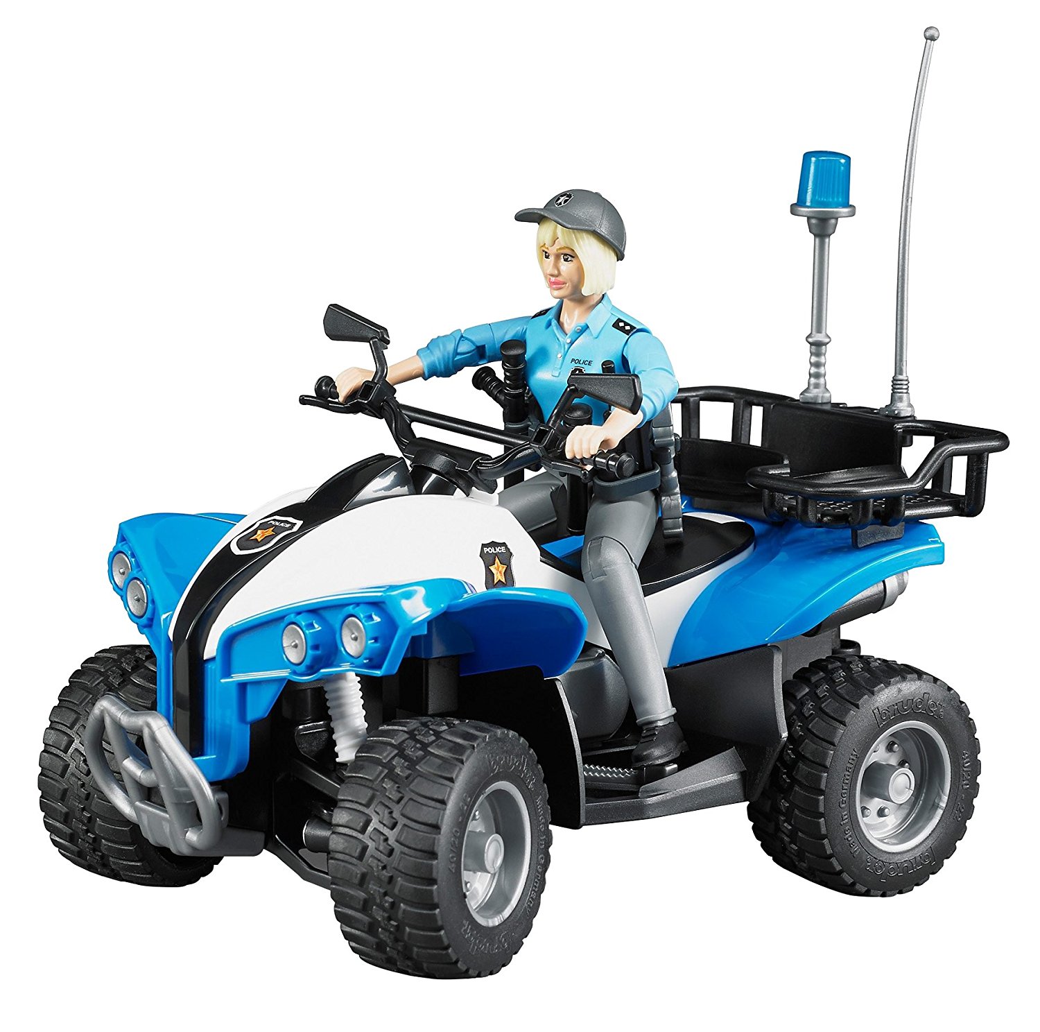 Bruder bworld Police Quad-Bike with Policeman and Accessories - 63010 konstruktors