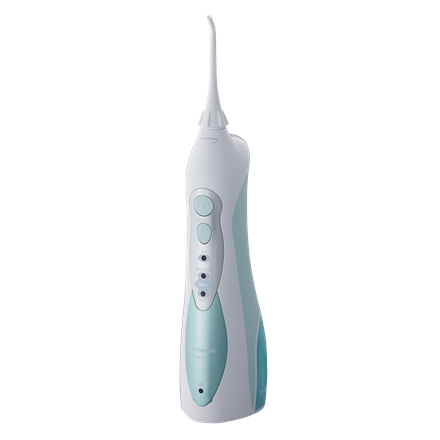 Panasonic Oral irigator EW1311G845 Cordless, 130 ml, Number of heads 4, White/Blue mutes higiēnai