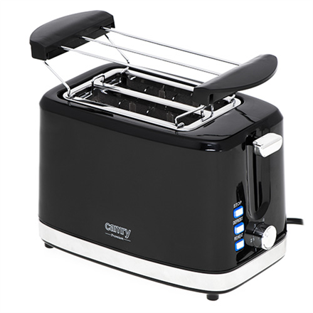 Camry Premium CR 3218 toaster 6 2 slice(s) 900 W Black, Silver Tosteris