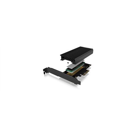 IcyBox PCIe extension card with M.2 M-Key socket for one M.2 NVMe SSD piederumi cietajiem diskiem HDD