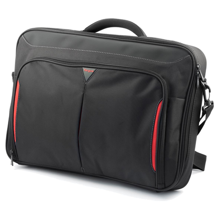 Targus 17 - 18 inch / 43.2 - 45.7cm Classic+ Clamshell Case, black and red portatīvo datoru soma, apvalks