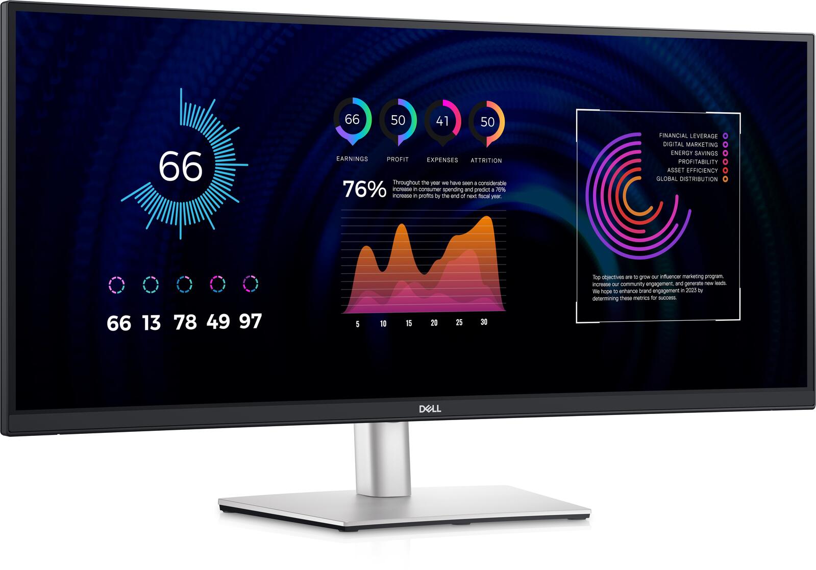 Dell P3424WE - LED monitor - curved - 34