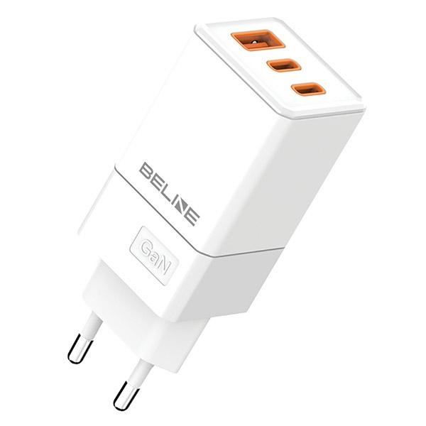 Beline charger 65W GaN 2xUSB-C+USB-A mains charger without cable White iekārtas lādētājs