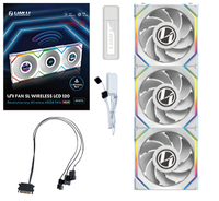 Lian Li UNI FAN SL Wireless LCD Lufter, ARGB, PWM, 3er-Pack inkl. Controller - Reverse Blade, 120 mm, weis ventilators