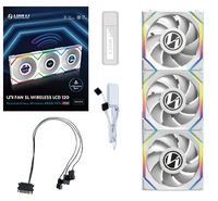 Lian Li UNI FAN SL Wireless LCD Lufter, ARGB, PWM, 3er-Pack inkl. Controller - 120 mm, weis ventilators