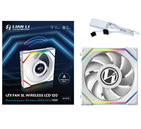 Lian Li UNI FAN SL Wireless LCD Lufter, ARGB, PWM - 120 mm, weis ventilators