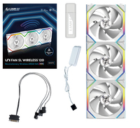 Lian Li UNI FAN SL Wireless ARGB PWM Lufter, 3er-Pack inkl. Controller - 120 mm, weis ventilators