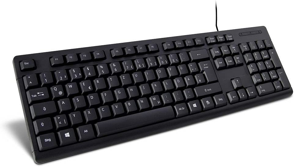 DE layout - Inter-Tech K-118, keyboard (black) 88884095 (4260455644563) klaviatūra