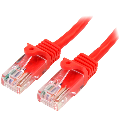 StarTech.com 3m Cat5e RJ45 UTP Netzwerkkabel Snagless - Cat 5e Patchkabel - R... adapteris