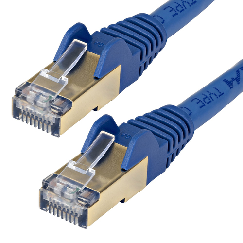 1.5 m CAT6a Cable - Blue - RJ45 Ethernet Cable - Snagless - CAT6a STP Cord - ... adapteris