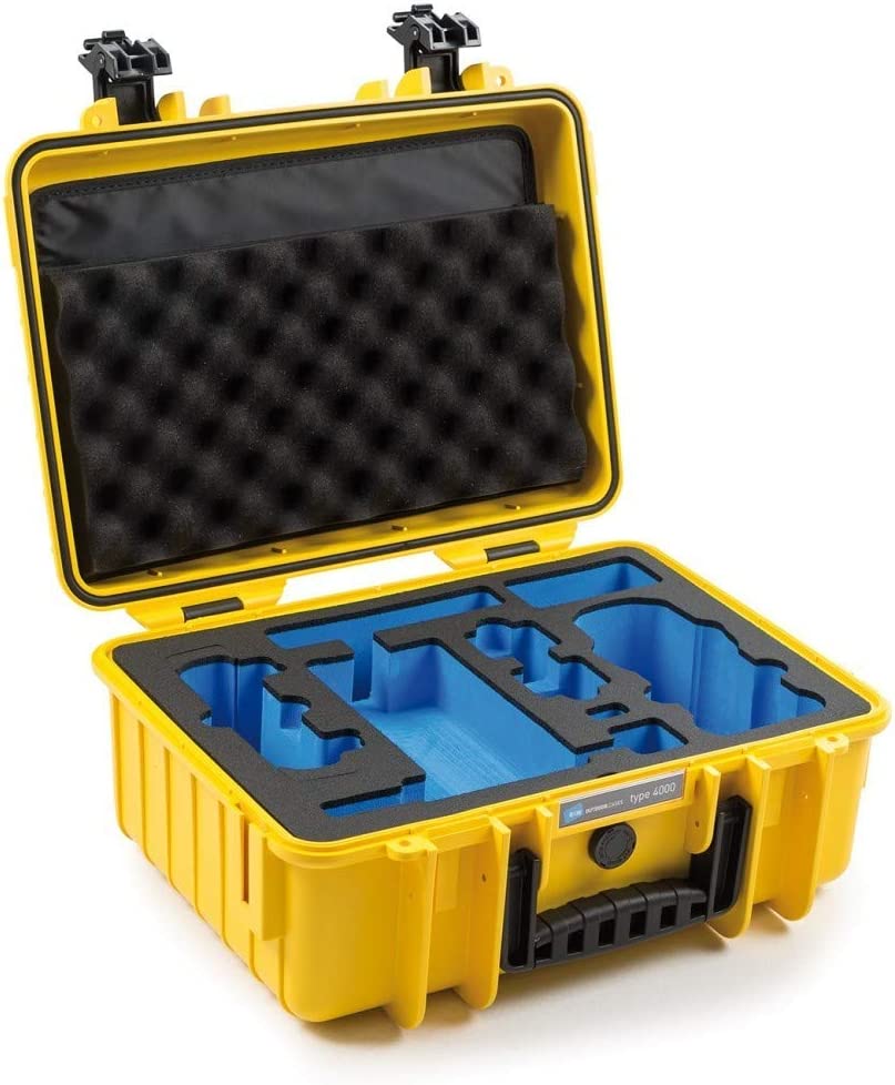 B&W Copter Case Type 4000 Y yellow w. DJI Mavic Air 2 Inlay portatīvo datoru soma, apvalks