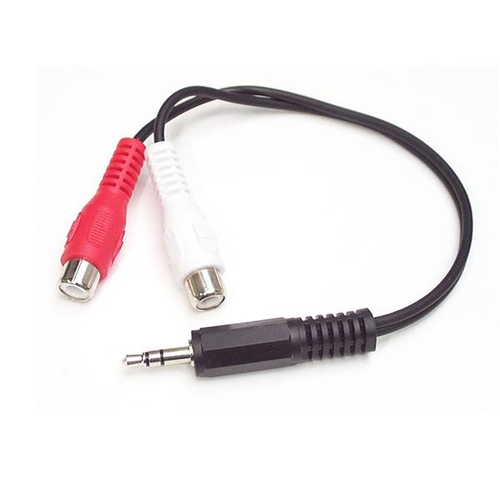 StarTech.com 15cm Audiokabel 3,5mm Klinke auf 2x RCA/Cinch (Stecker/Buchse) (... adapteris