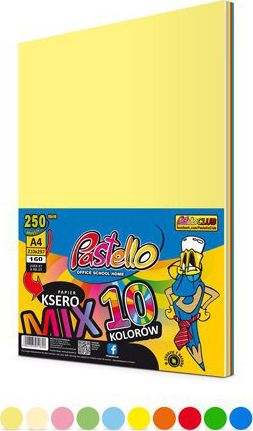 Pastello Papier ksero A4 160g mix kolorow 250 arkuszy AB060PTL (5902385951876) papīrs