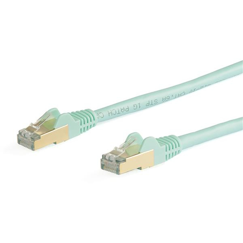 6ASPAT5MAQ Patchkabel CAT6a (5 m, turkis, RJ45-Snagless-Steckverbinder, CAT6a... adapteris