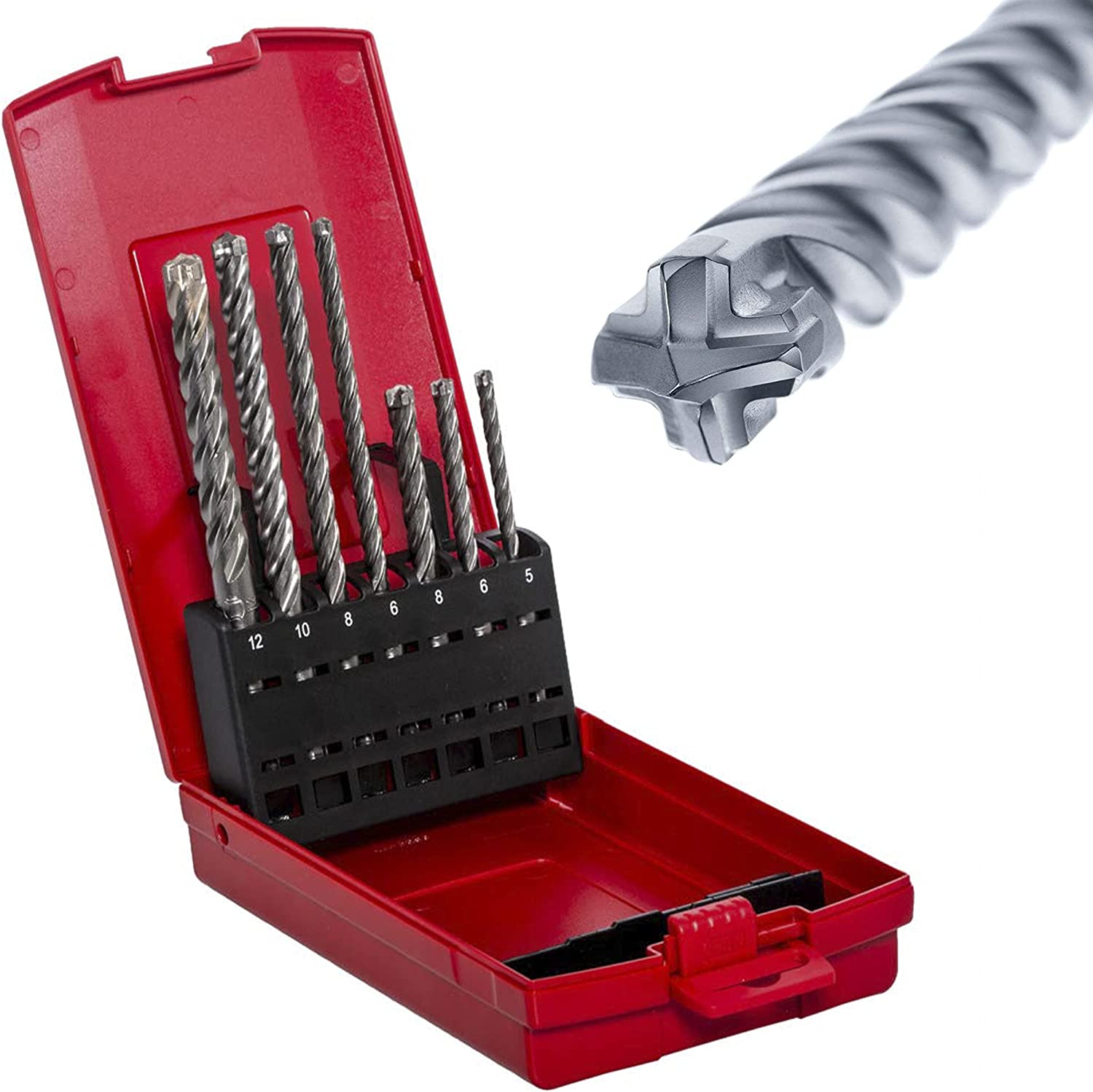Fischer Hammer drill set Quattric II Set, SDS plus (5 pieces,  5-12mm) 553210 (4048962364491)