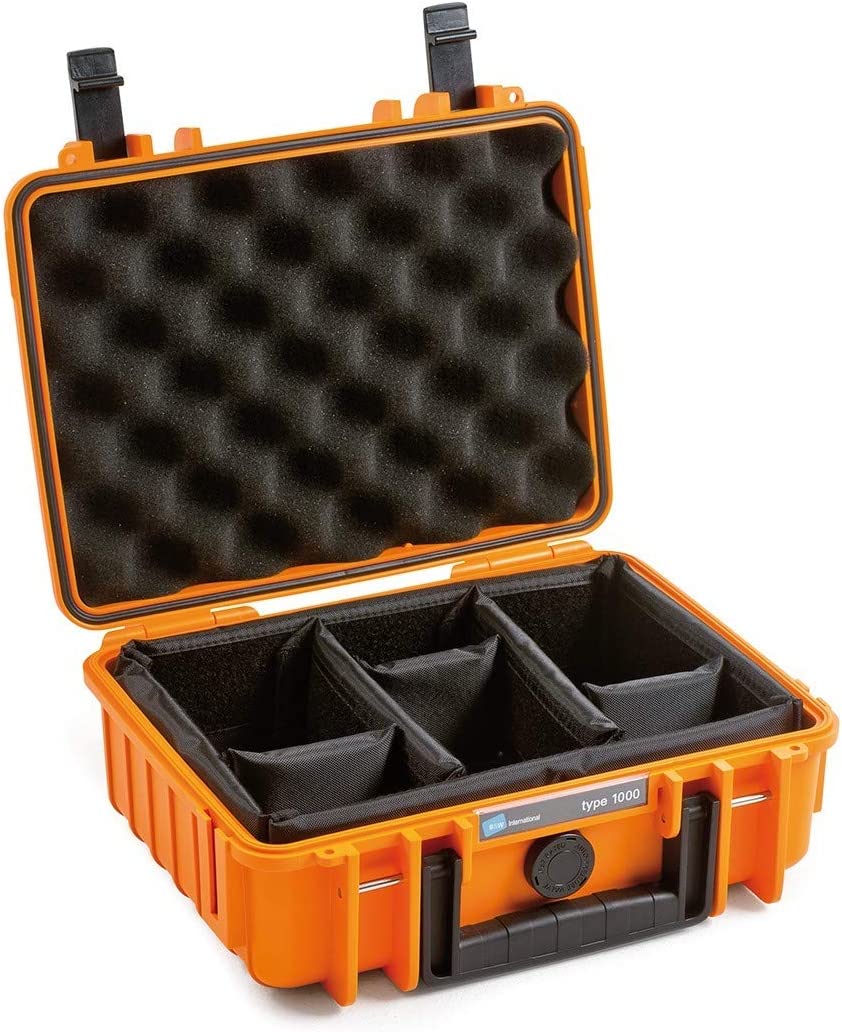 B&W Outdoor Case 1000 incl. divider system orange soma foto, video aksesuāriem