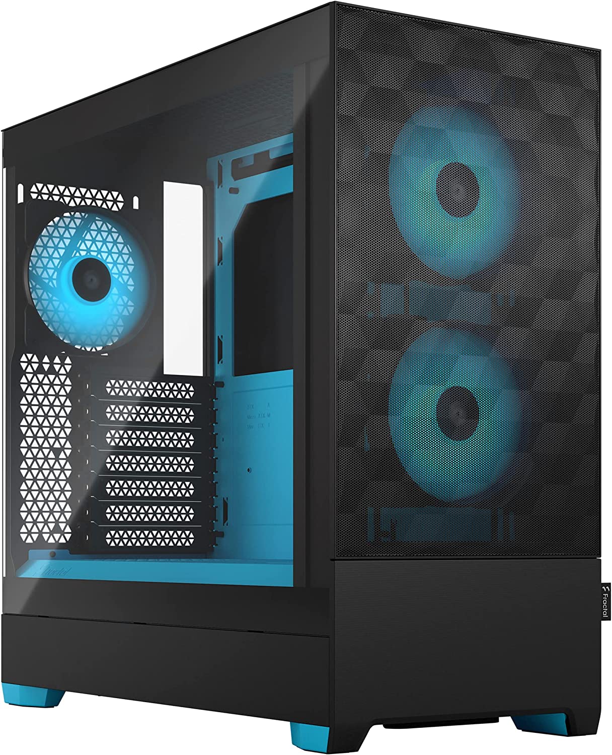 FRACTAL DESIGN Pop Air RGB Cyan Core TG Datora korpuss