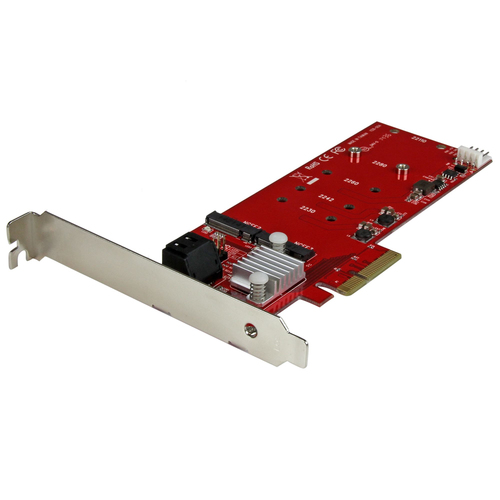 2x M.2 NGFF SSD RAID Karte plus 2x SATA III Ports - PCIe (PEXM2SAT3422) Serveru aksesuāri