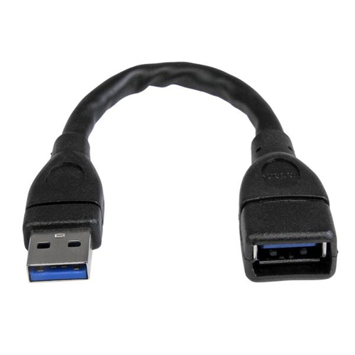 StarTech.com 6IN USB 3.0 EXTENSION CABLE A MALE TO A FEMALE EXTENSION