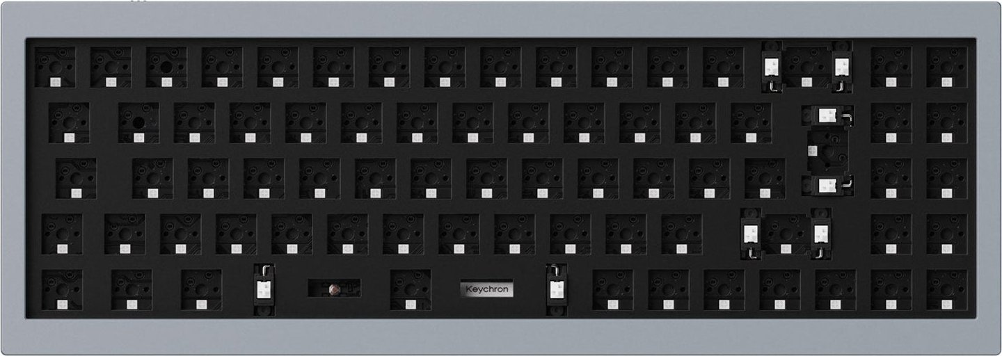 Keychron Q7 Barebone ISO, gaming keyboard (grey, hot-swap, aluminum frame, RGB) klaviatūra