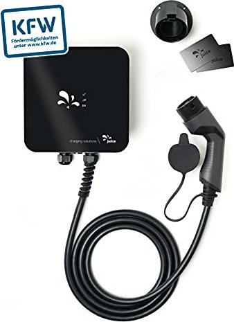 Juice Technology Charger me, Wallbox (black/silver, 11 kW, 5 m cable, RFID, MID energy meter) iekārtas lādētājs