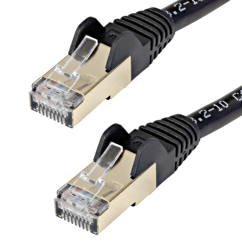 StarTech STARTECH.COM 1,5m CAT6a-Kabel - schwarz - RJ45-Ethernet Kabel - snagless - Kupfer - LAN - STP - 10Gb - 6ASPAT150CMBK tīkla kabelis