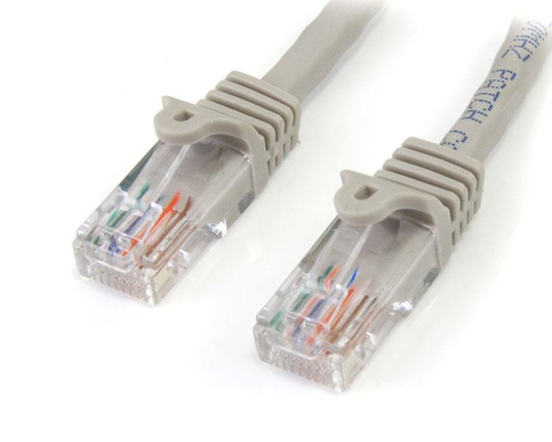 StarTech.com 45PAT5MGR 5m Cat5e U/UTP (UTP) Grau Netzwerkkabel (45PAT5MGR) adapteris