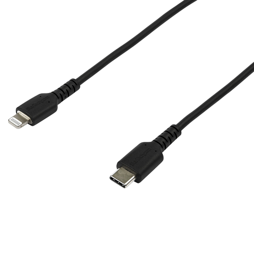 StarTech.com RUSBCLTMM2MB USB-C auf Lightning-Kabel ( 2m, Apple Mfi zertifiziert, iPhone Ladekabel, Aramidfaser) schwarz - Lightning-Kabel - kabelis, vads