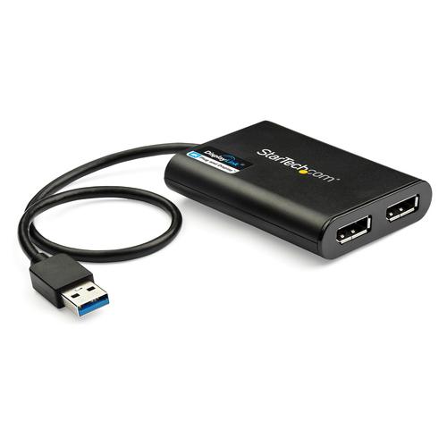 STARTECH USB TO DUAL DP ADAPTER 4K 60HZ . kabelis, vads