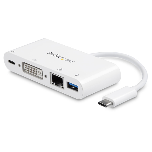 StarTech.com USB-C Multiport Adapter fr Laptops - Stromversorgung - DVI - Gb... aksesuārs portatīvajiem datoriem