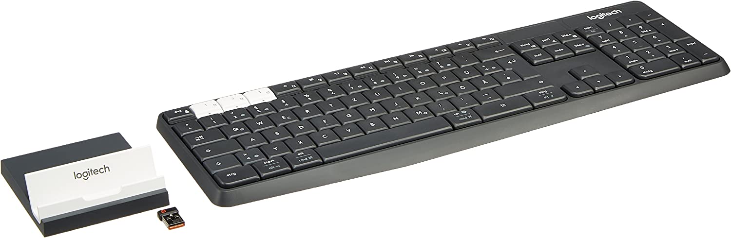 Logitech Wireless Keyboard K375s black (QWERTZ - vācu izkārtojums) klaviatūra