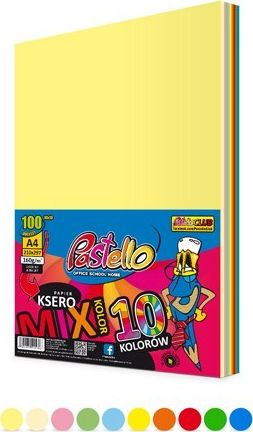Pastello Papier ksero A4 160g mix kolorow 100 arkuszy AB663PTL (5902385951906) papīrs
