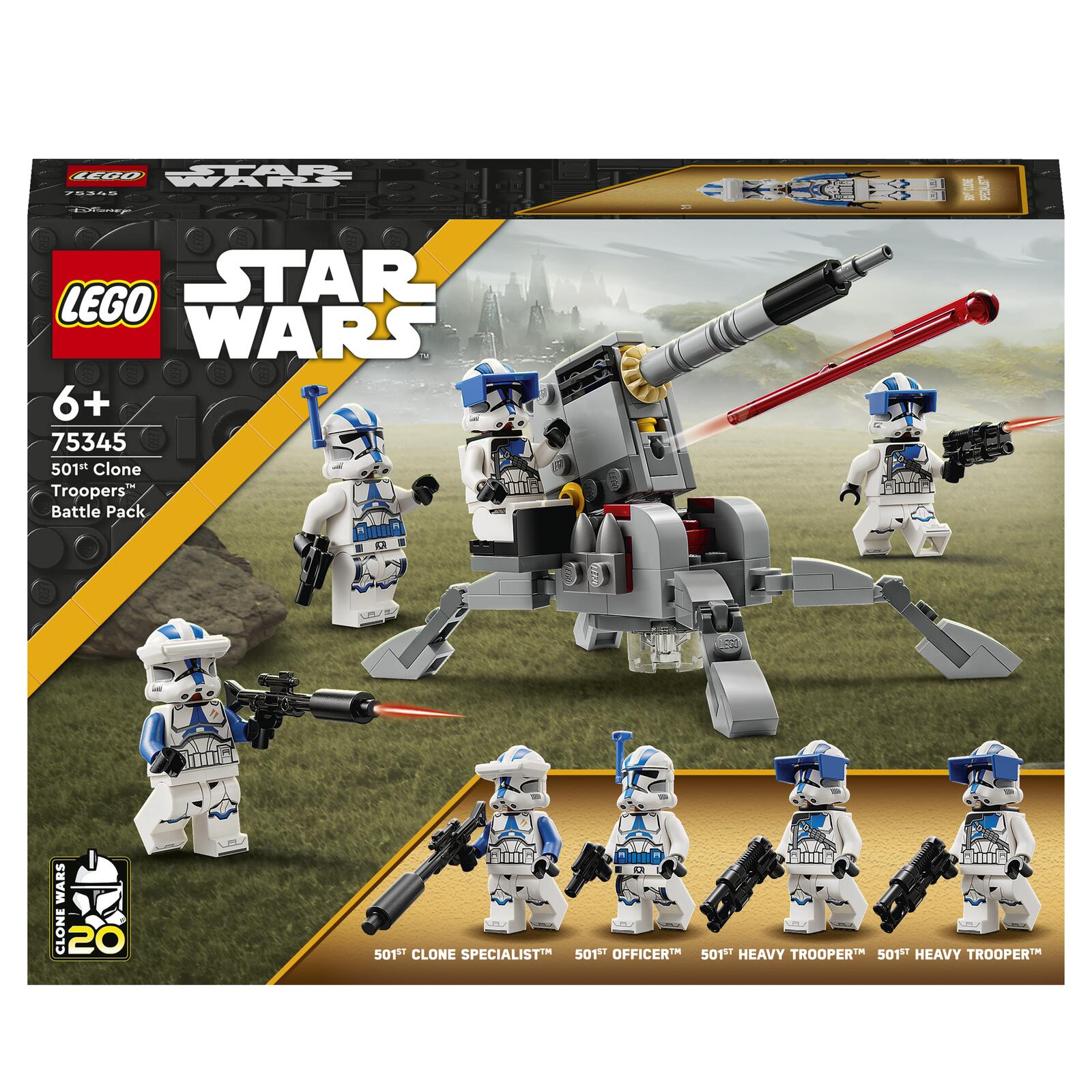 LEGO Registered  Star Wars 501st Clone Troopers Trademark  Battle Pack 75345 75345 (5702017421292) LEGO konstruktors