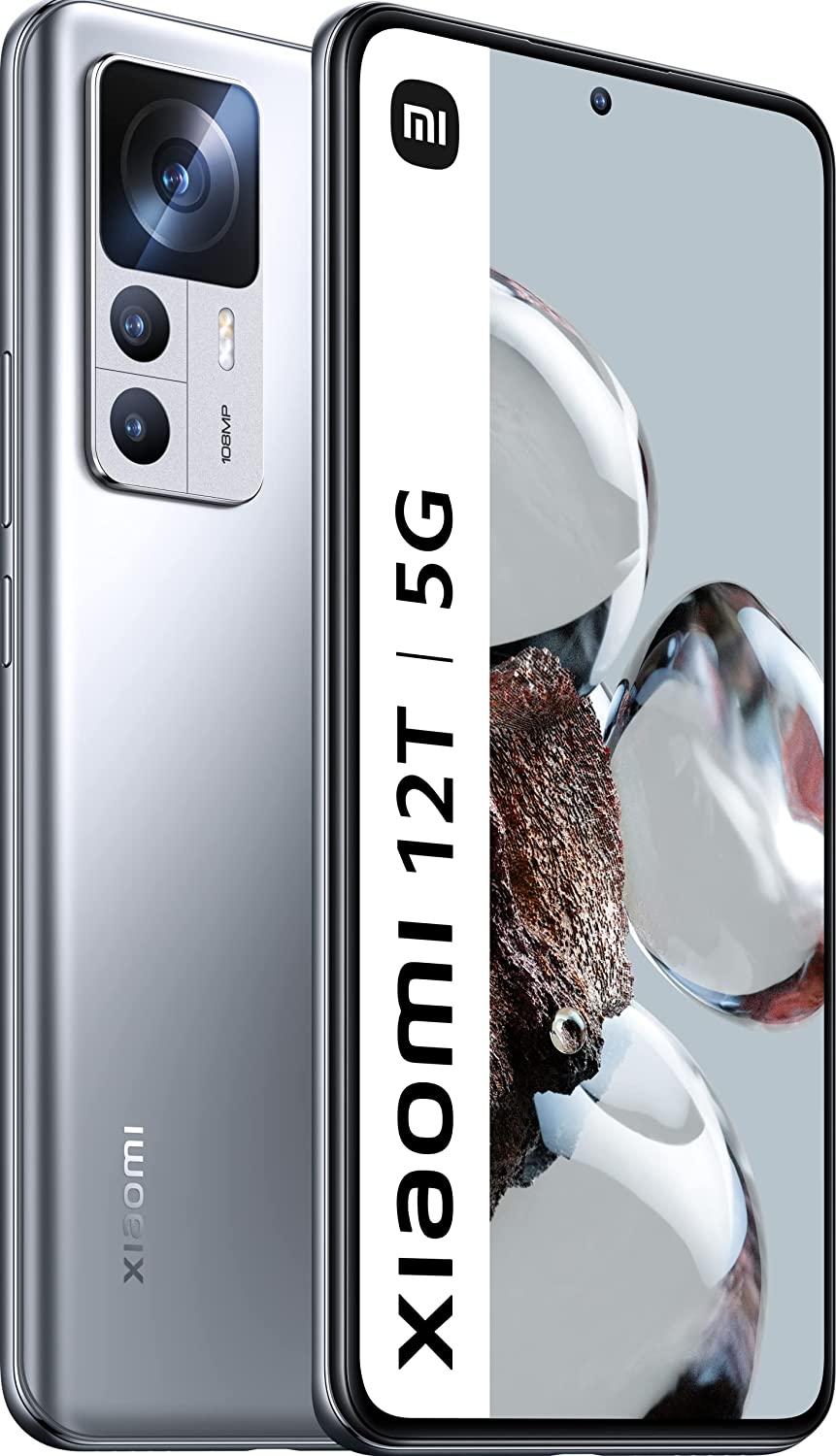 Xiaomi 12T 16.9 cm (6.67") Dual SIM Android 12 5G USB Type-C 8 GB 256 GB 5000 mAh Silver Mobilais Telefons