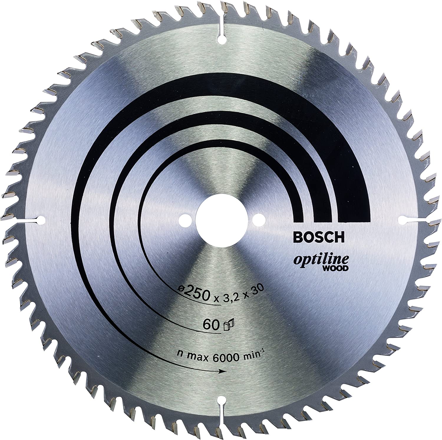 Bosch circular saw blade Optiline Wood, O 250mm, 60Z 2608640729 (3165140195034)