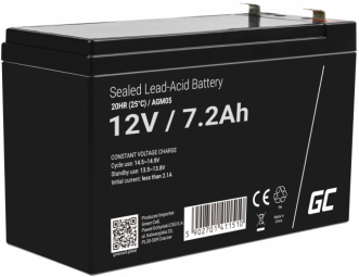 Green Cell AGM05 UPS battery Sealed Lead Acid (VRLA) 12 V 7.2 Ah UPS aksesuāri