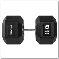 Dumbbell 55 kg HMS HEX-PRO 55 Sporta aksesuāri