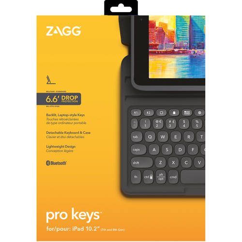 ZAGG ZAGG KEYBOARD PRO KEYS F/ IPAD 10.2 BLACK/GRAY UK klaviatūra