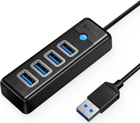 Stacja/replikator Orico Adapter Hub USB do 4x USB 3.0 Orico, 5 Gbps, 0.15m (czarny) dock stacijas HDD adapteri