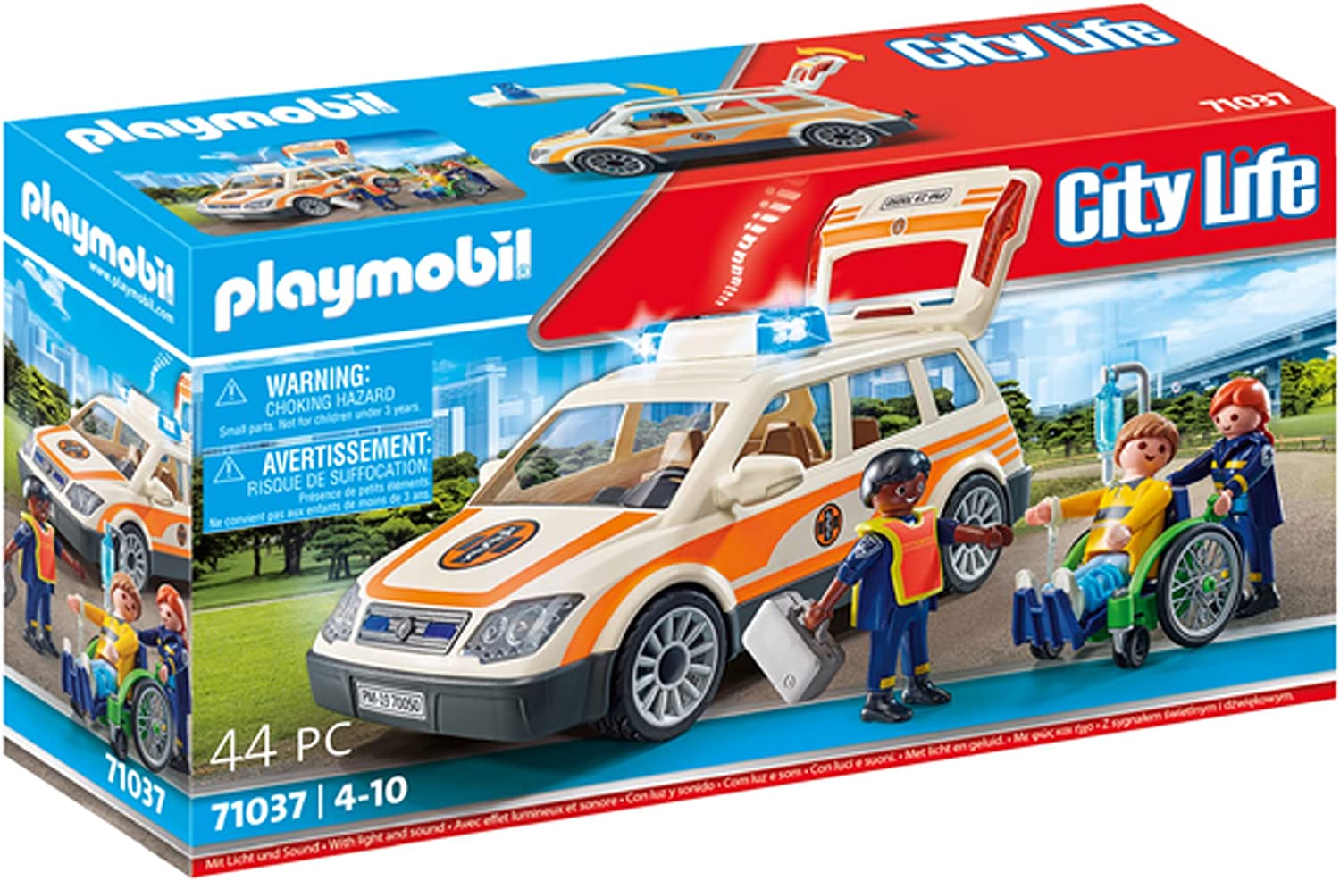 PLAYMOBIL 71037 emergency doctor car, construction toy konstruktors