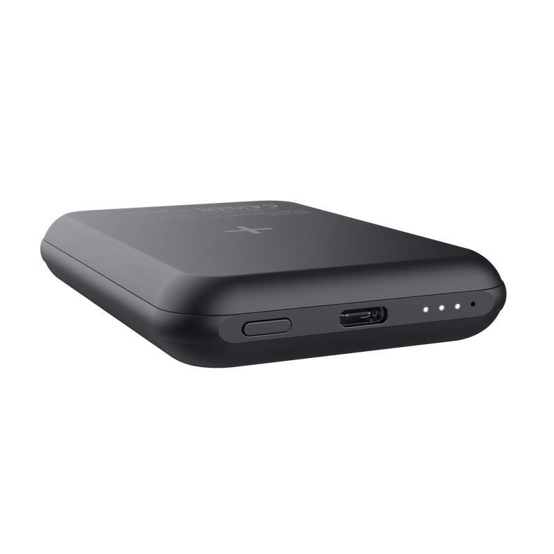 Trust Magno Lithium Polymer (LiPo) 5000 mAh Wireless charging Black Powerbank, mobilā uzlādes iekārta