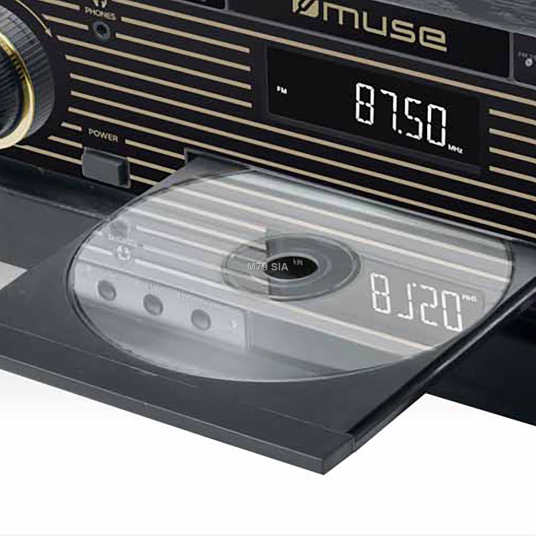 Muse Turntable micro system MT-115W USB port, Bluetooth, CD player, Wireless connection, AUX in, FM radio, magnetola