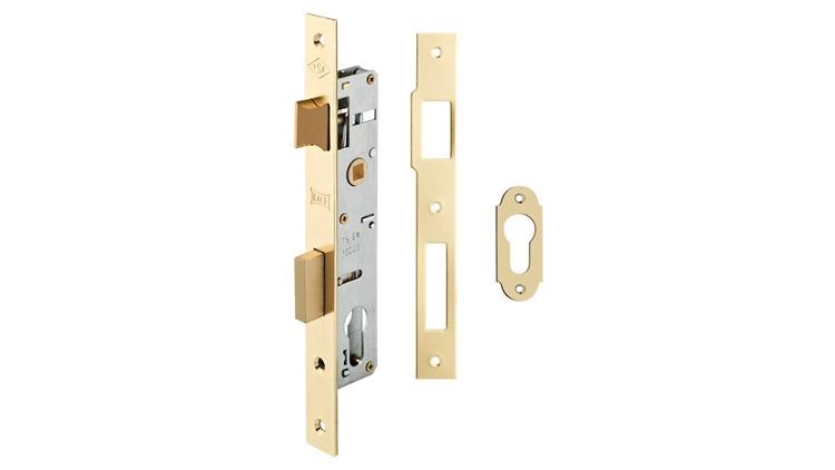 MORTISE LOCK KALE 153/20-U WITHO CYL BR