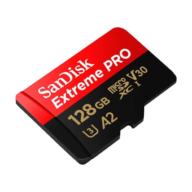 SANDISK Extreme PRO 128GB microSDXC + SD Adapter atmiņas karte