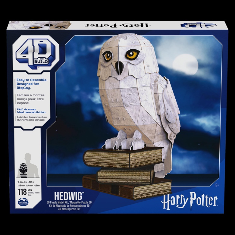 4D puzzle Spin Master Harry Potter Hedwig 6069818, 35.3 cm, brown/white, 118 pcs. puzle, puzzle