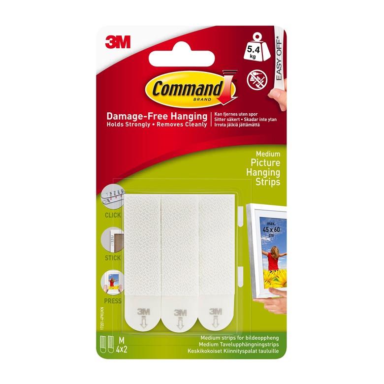 3M COMMAND MEDIUM PICTURE HANGING STRIPS 17 0051141321011