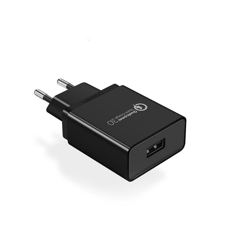 UGREEN USB-A QC 3.0 18W Wall Charger-EU Black iekārtas lādētājs